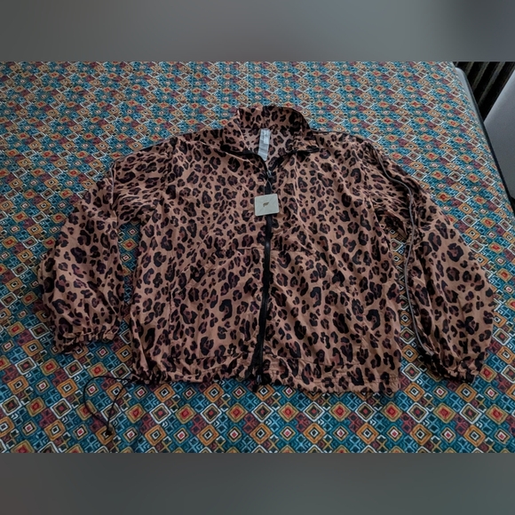 Fabletics Black and Tan Animal Print Jacket - Picture 6 of 9
